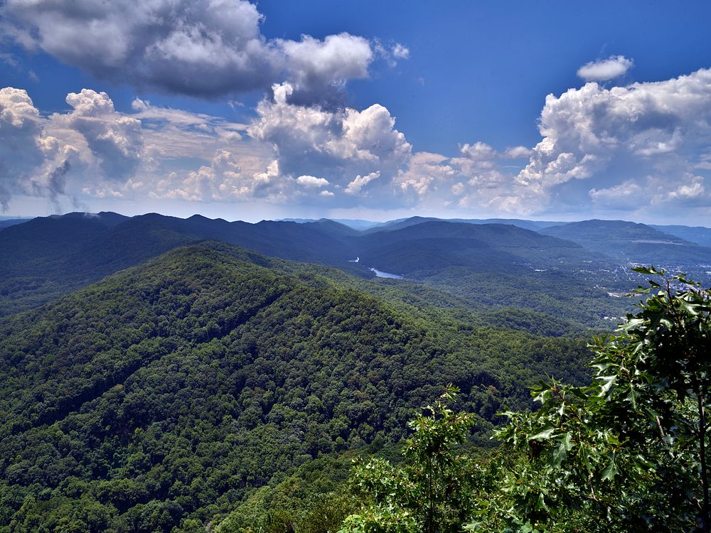                        View from "The Pinnacle," an observation post high above the Cumberland River at Cumberland Gap…