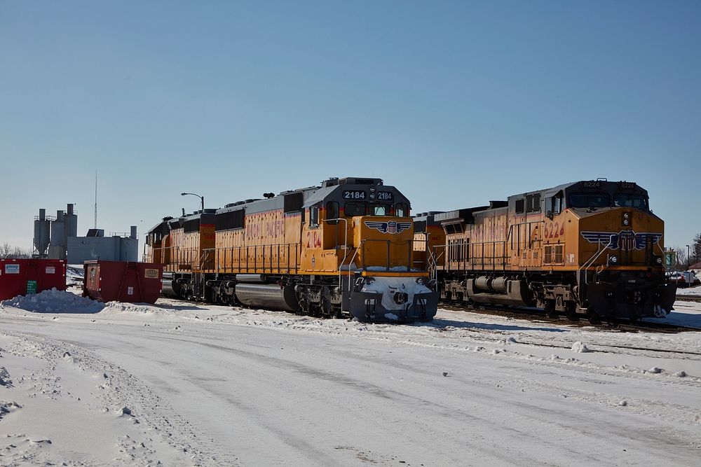                         Freight engines at the depot in Worthington, a small Minnesota city near the Iowa border            …