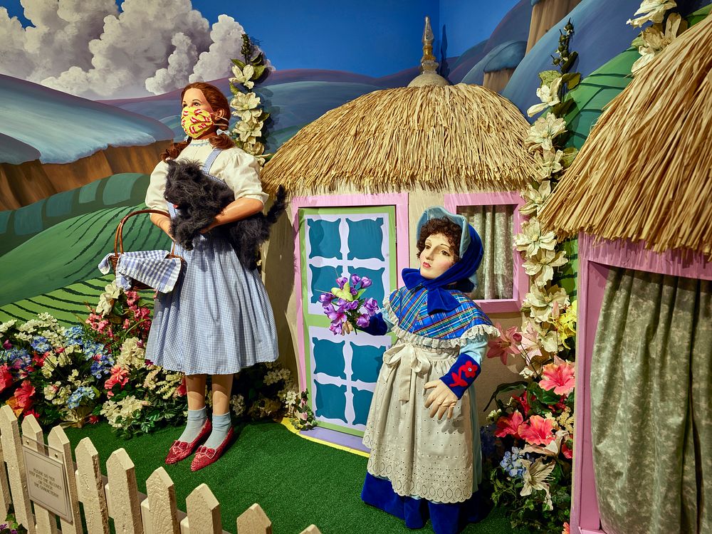                         The Dorothy character and a "munchkin" at the Oz Museum in Wamego, a small town near Manhattan…