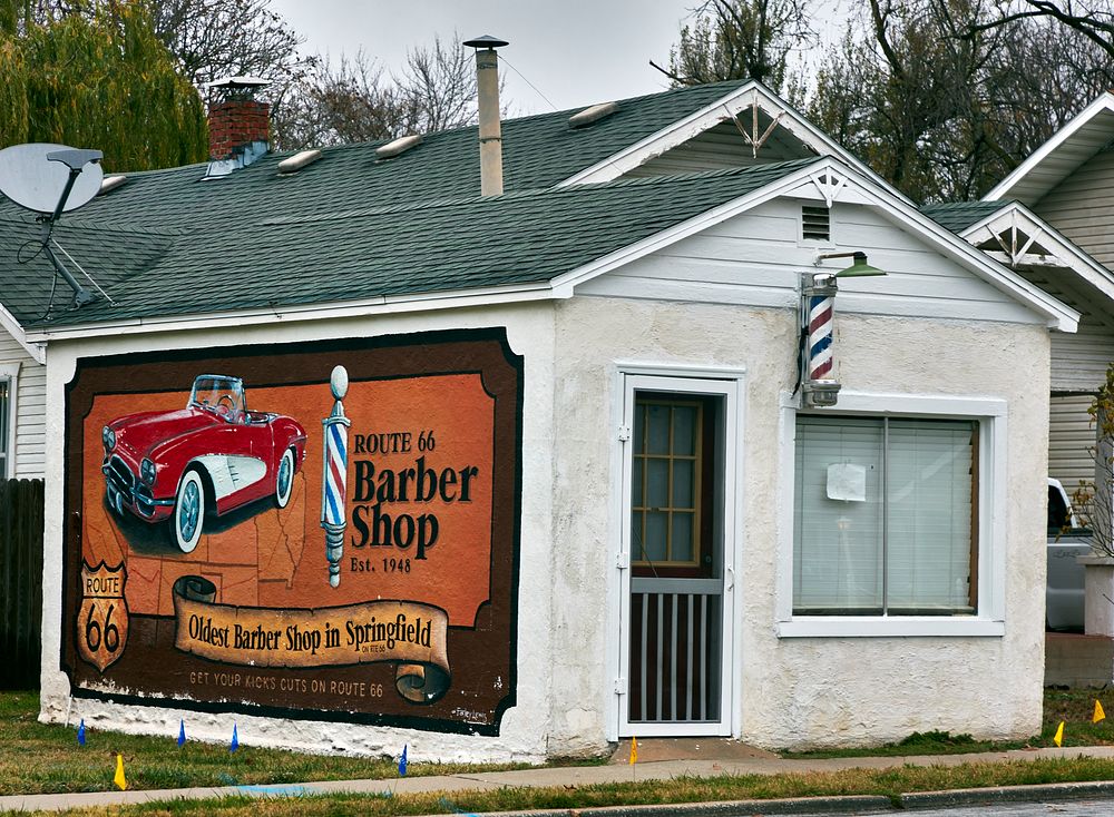                         The Route 66 Barber Shop, "The Oldest Barber Shop in Springfield[Missouri]" still operates (as of…