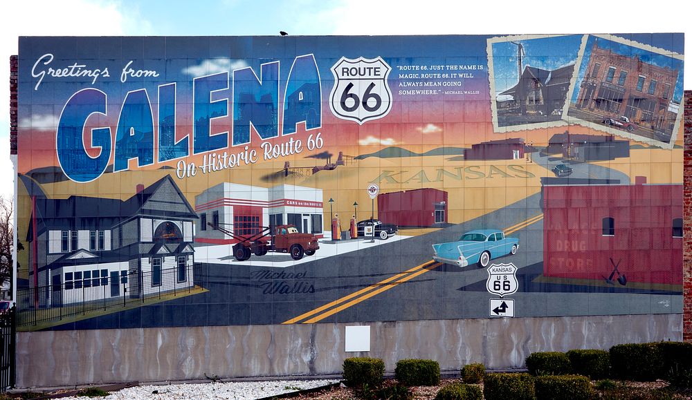                         Welcome mural in Galena, one of only two small towns (Baxter Springs is the other) in the ever-so…