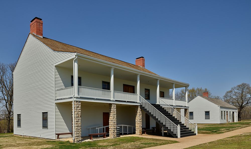                         Barracks at the Fort Scott national historic site in the southeast Kansas city also named Fort Scott…