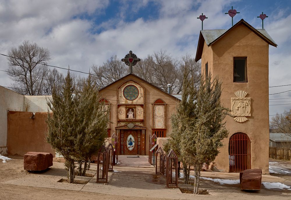                         The Santo Nino de Atocha Chapel, built in 1857 in Chimayo, a New Mexico village on the "High Road"…