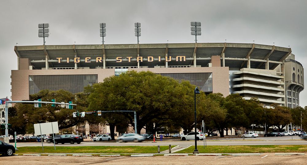                         LSU Tiger Stadium, one of America's most famous football stadiums, and most feared by opponents, at…