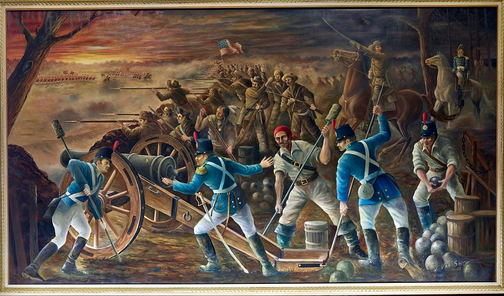                         Local artist J. Van Smith's depiction of the Battle of New Orleans hangs at the Louisiana State…