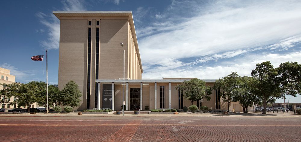                         The George H. Mahon Federal Building in Lubbock, Texas, an 8 story building, was built in 1971      …
