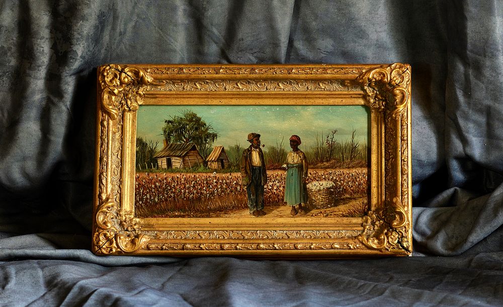                         A William Aiken Walker painting of cotton pickers, displayed at Houmas House and Gardens, a…