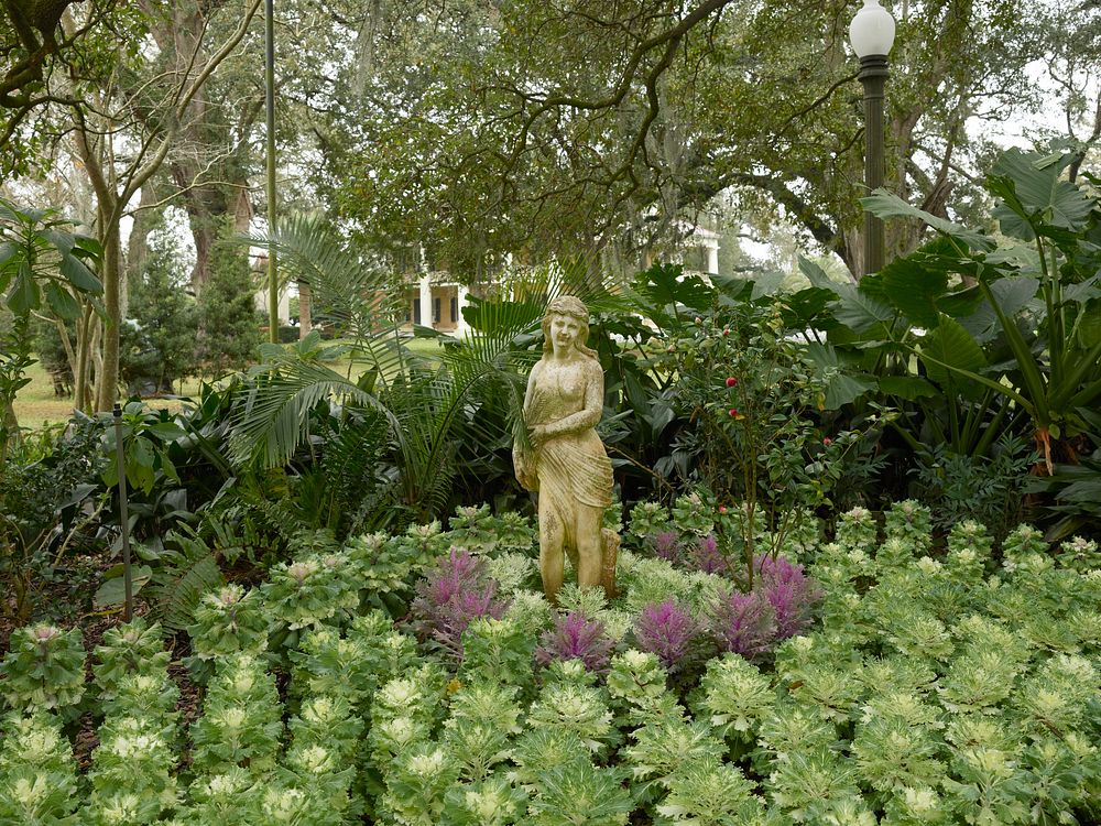                         Statue in the Cabbage Garden at Houmas House and Gardens, a Louisiana plantation-era attraction that…
