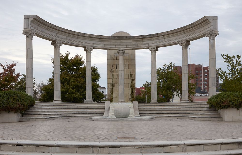                         This downtown peristyle in Jackson, Tennessee's, Unity Park was erected in 2001 to remember those…