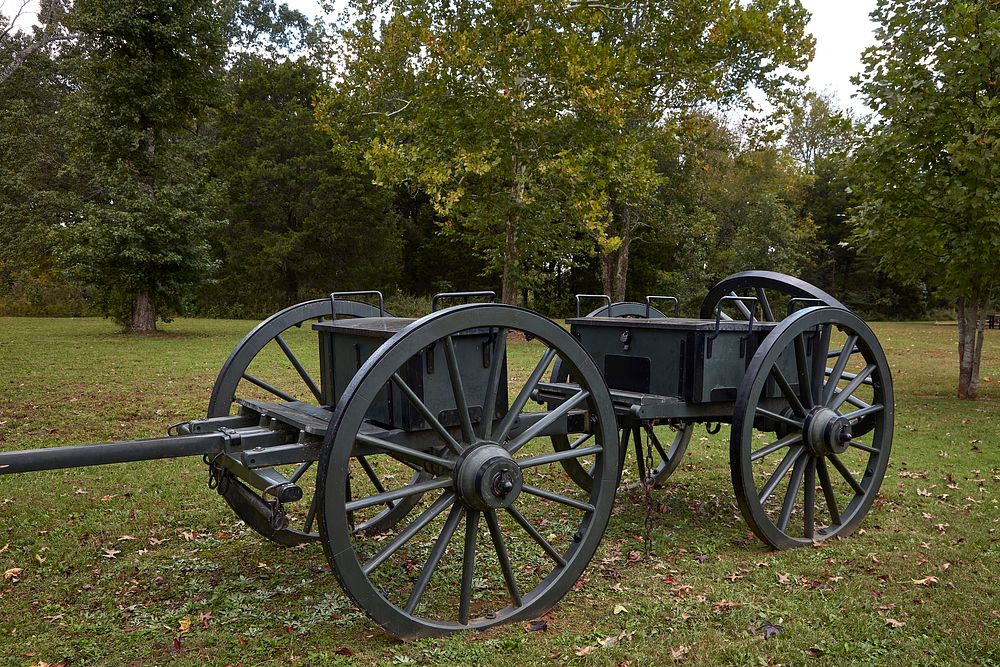                         Battle wagon on the grounds of the Stones River National Battlefield in Rutherford County…