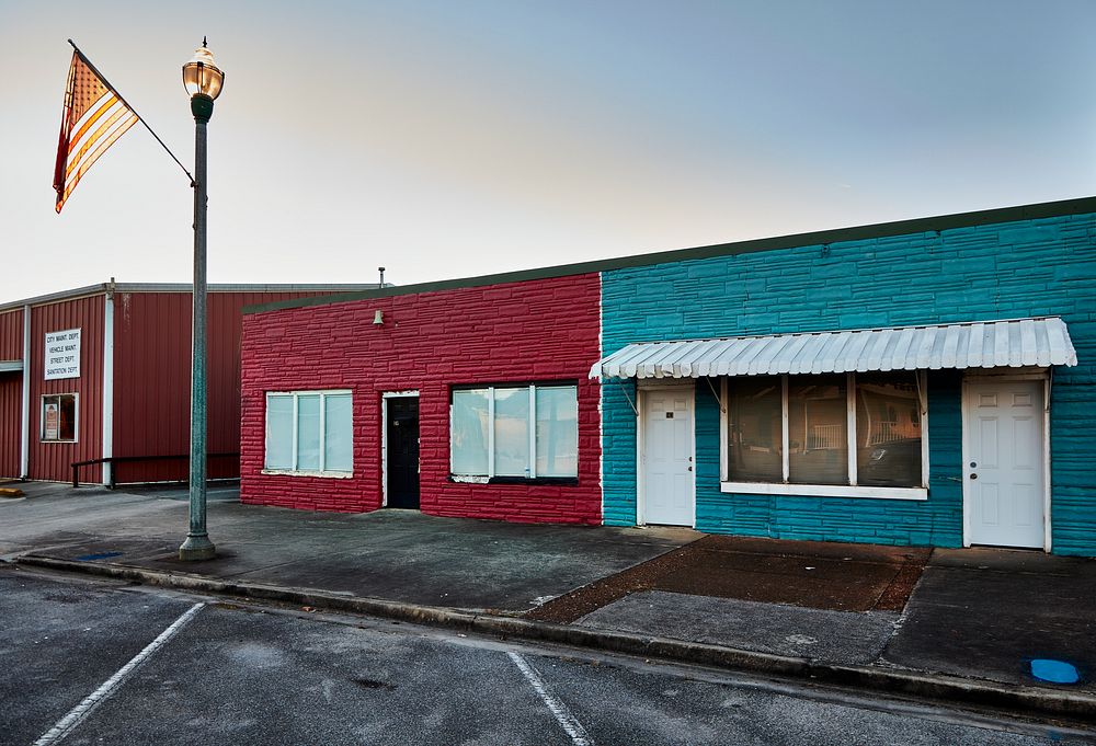                         Small, colorful buildings in Rockwood, Tennessee, a city of about 5,000 residents, southwest of…