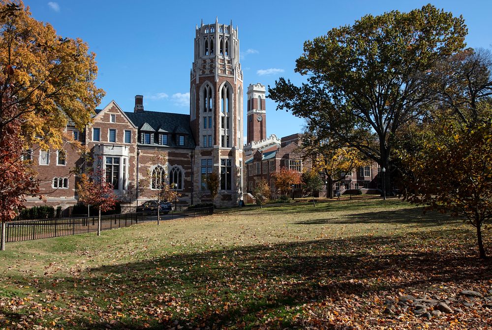                         Vanderbilt University's E. Bronson Ingram College, with its signature tower, is a landmark building…