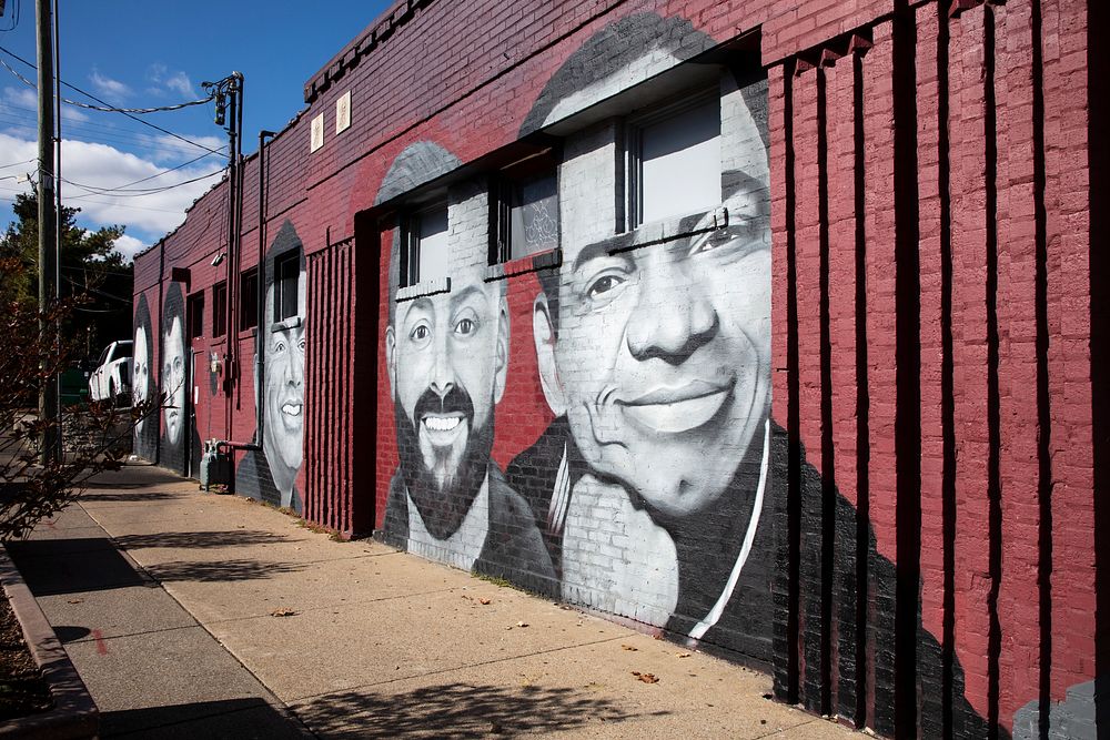                         Side wall of Zanie's Comedy Night Club in the trendy Eastside neighborhood of Nashville, the capital…