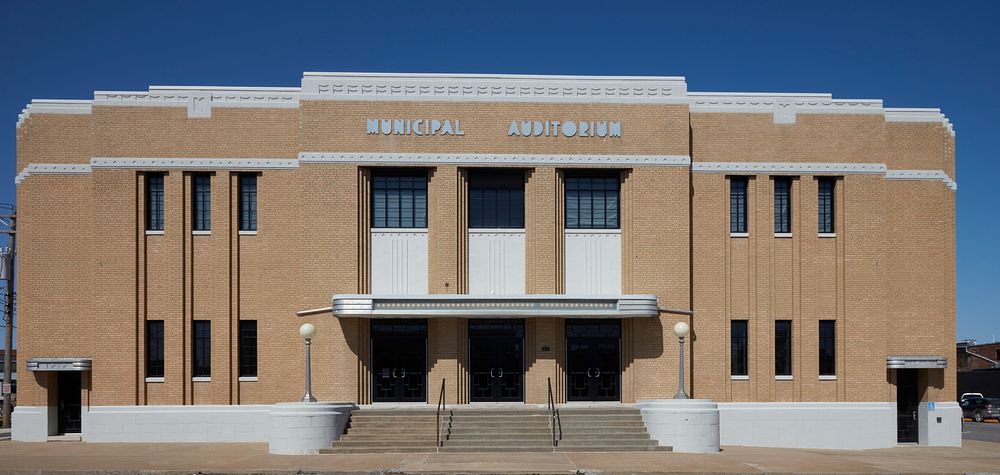                         The downtown Municipal Auditorium in Moberly, Missouri, displays art deco touches                   …