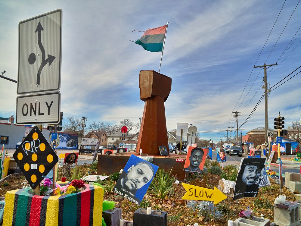                         Both temporary and permanent portions of the George Floyd Memorial, a hastily assembled tribute at…