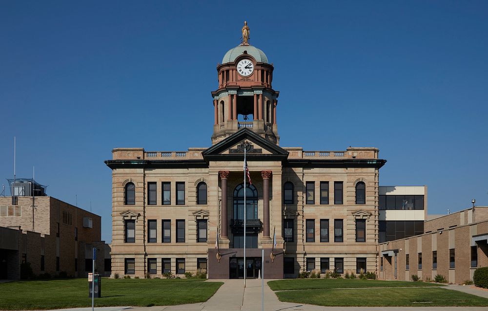                         The stately sandstone 1904 Brown County Courthouse in Aberdeen, a small city in northeast South…
