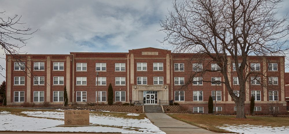                         The 1932 Women's Hall dormitory building, now (as of 2021) named for Edna Work, a long-serving dean…