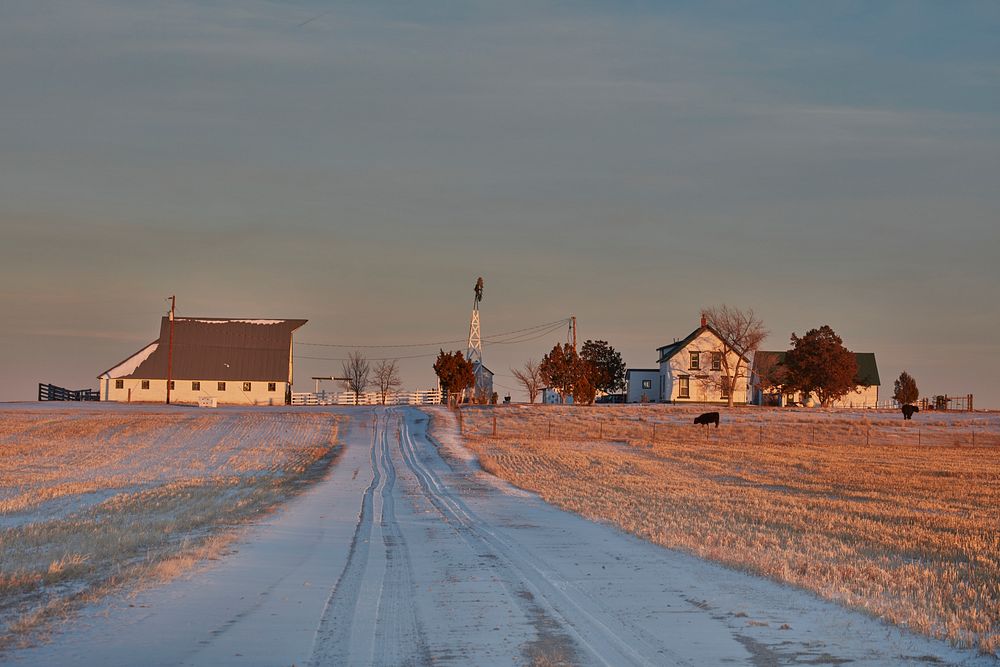                         The late-day sun brightens this early January rural scene in Kimball County in the southwest corner…