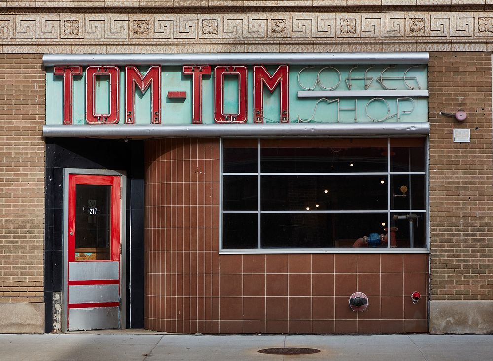                         The old Tom-Tom Coffee Shop, part of the 1929 Pawnee Hotel (originally the Yancy Hotel) in North…