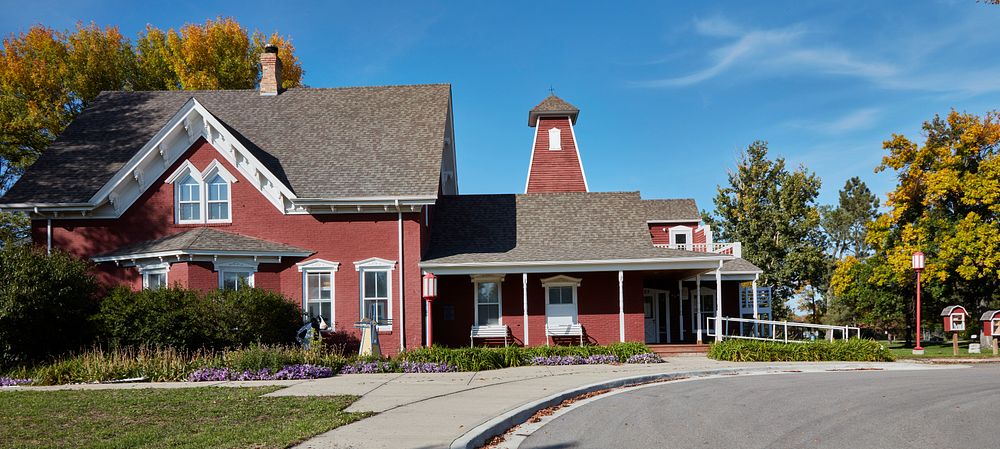                         An 1876 brick house built for the family of Newton Whitman in Fargo, North Dakota, a city on the…