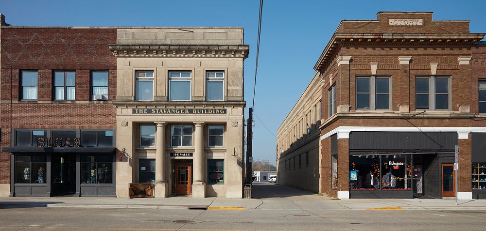                         A downtown block in Valley City, the county seat of Barnes County, North Dakota                     …