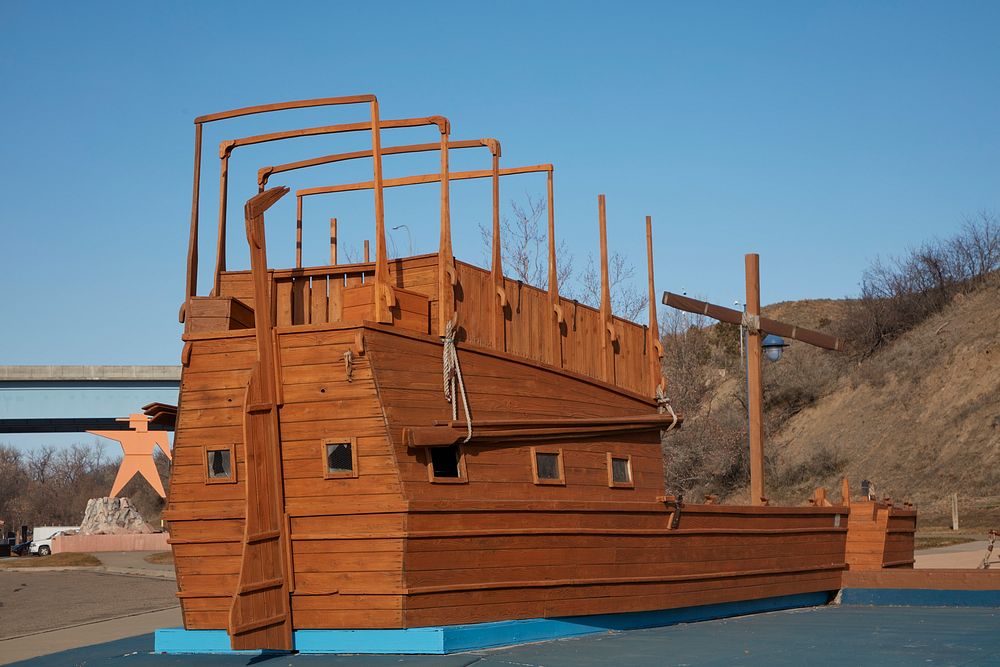                         This 55-foot full-scale replica keelboat similar to the one used by Lewis and Clark during their…