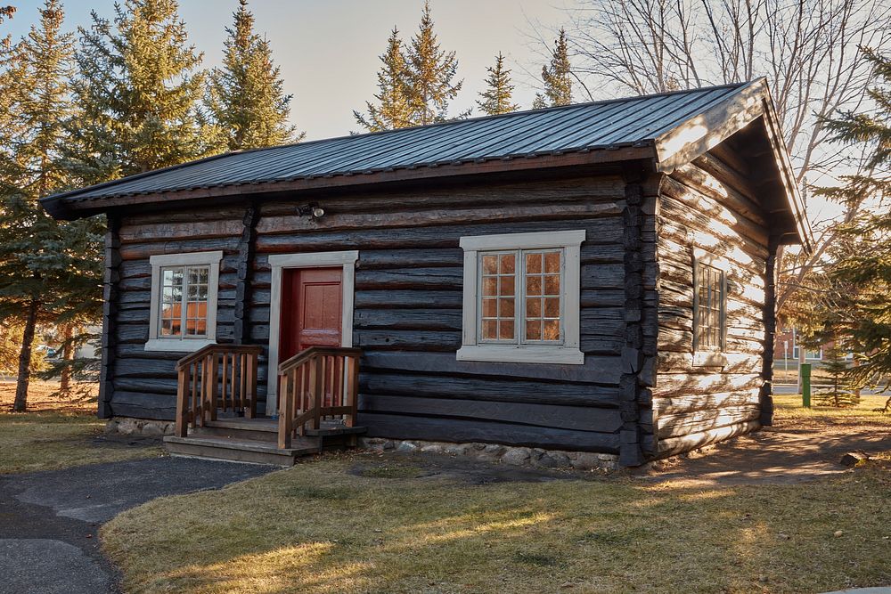                         Replica of a cabin from the Sigdal Mountains of Norway at the Scandinavian Heritage Park in Minot…