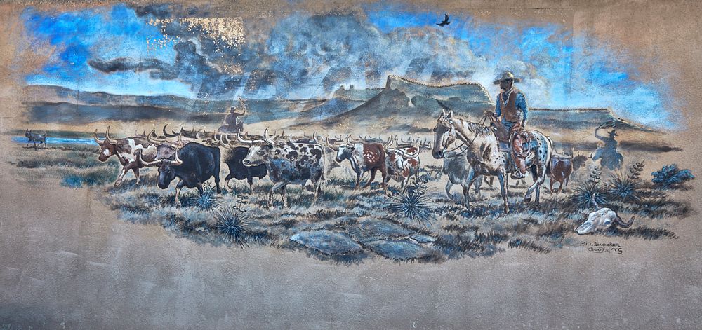                         Artist Bill Snocker's 2007 mural on a building in Scottsbluff captures an important activity in…