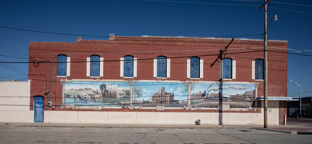                         Historical mural in Old Town, a neighborhood south of downtown in Kearney, a city in south-central…
