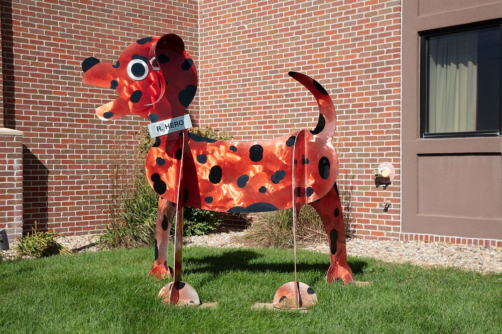                         The Hero the Dog sculpture at the Nebraska Fire Fighters Museum in Kearney, a city in south-central…