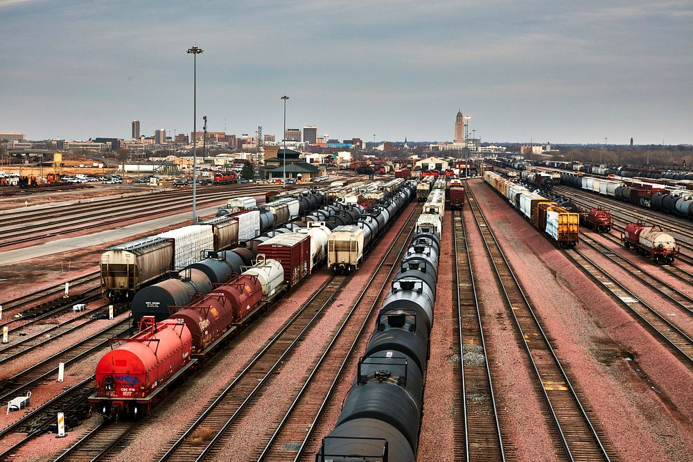                         The incredibly elaborate, and busy, trainyards in Lincoln, Nebraska                        
