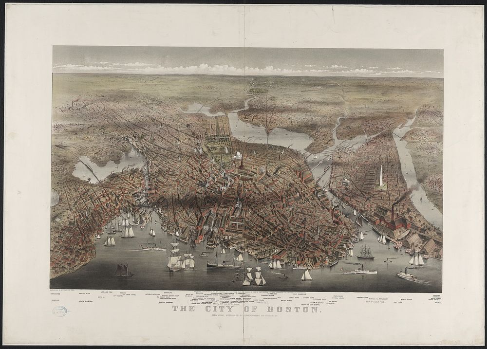The City of Boston / Parsons & Atwater del., Currier & Ives.