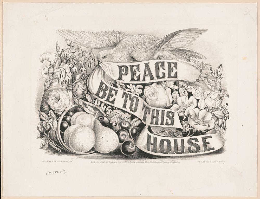Peace be to this house, Currier & Ives.