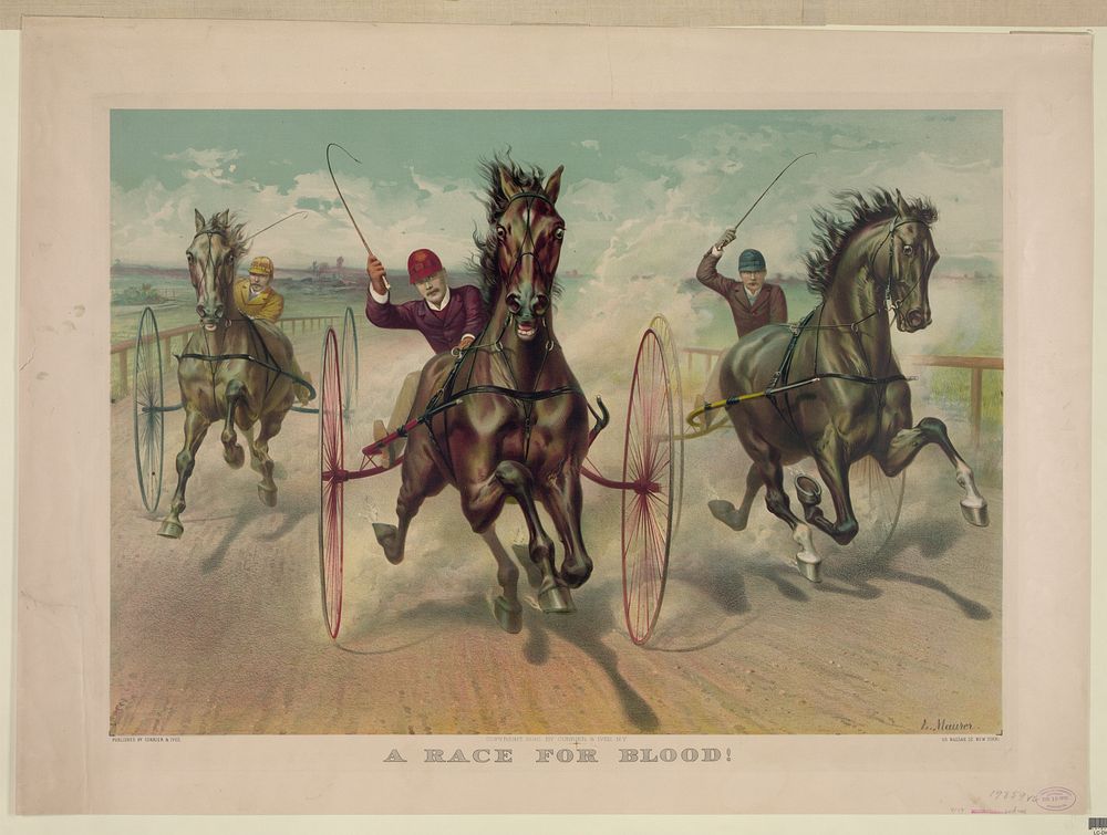A race for blood!, Currier & Ives.