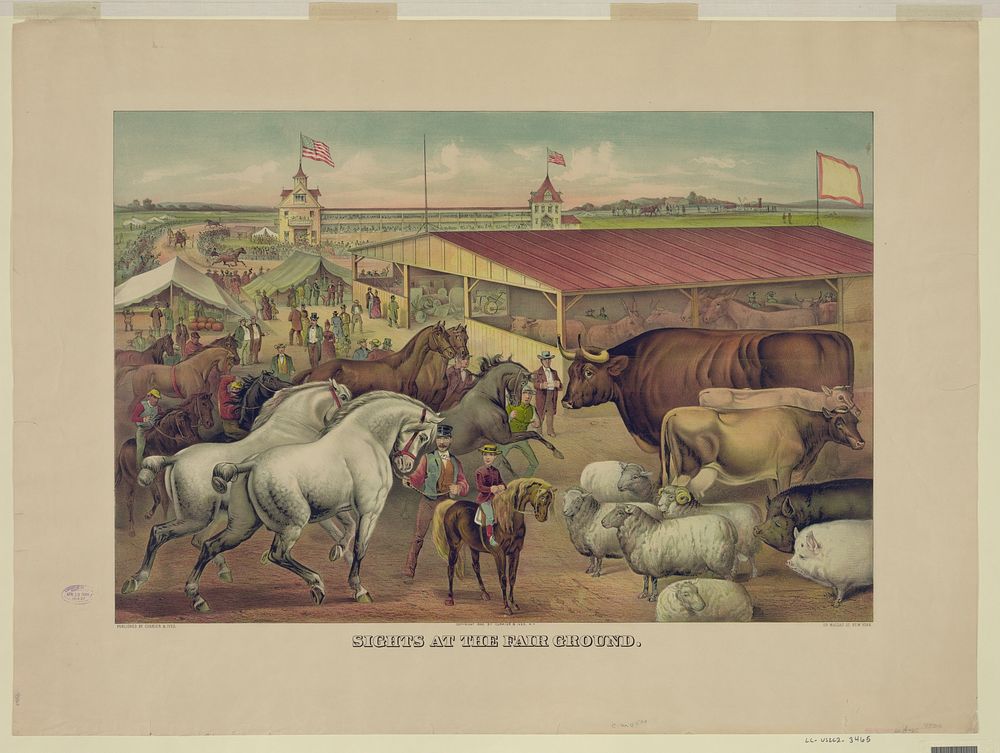 Sights at the fair ground, Currier & Ives.