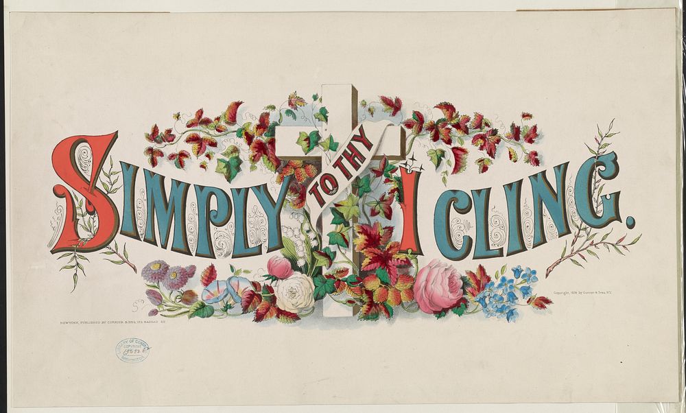 Simply to thy [cross] I cling, Currier & Ives.