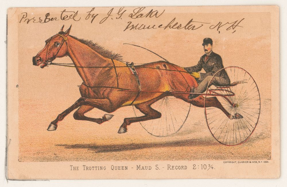 Trotting queen--Maud S--record 2:10 3/4, Currier & Ives.