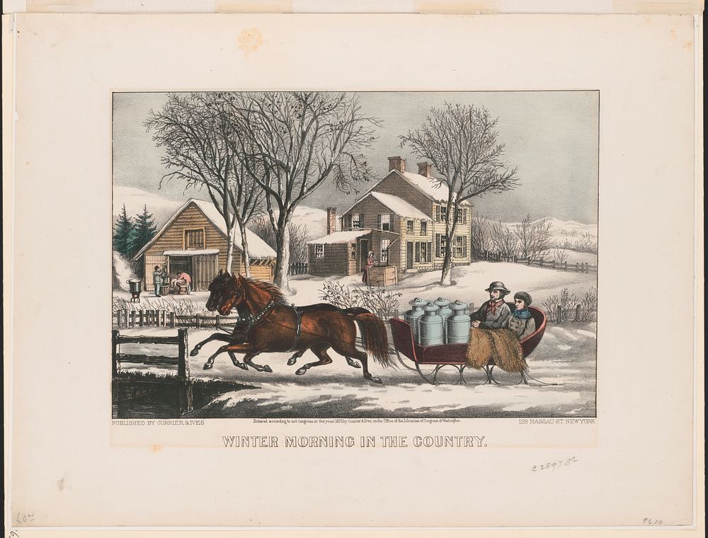 Winter morning in the country, Currier & Ives.