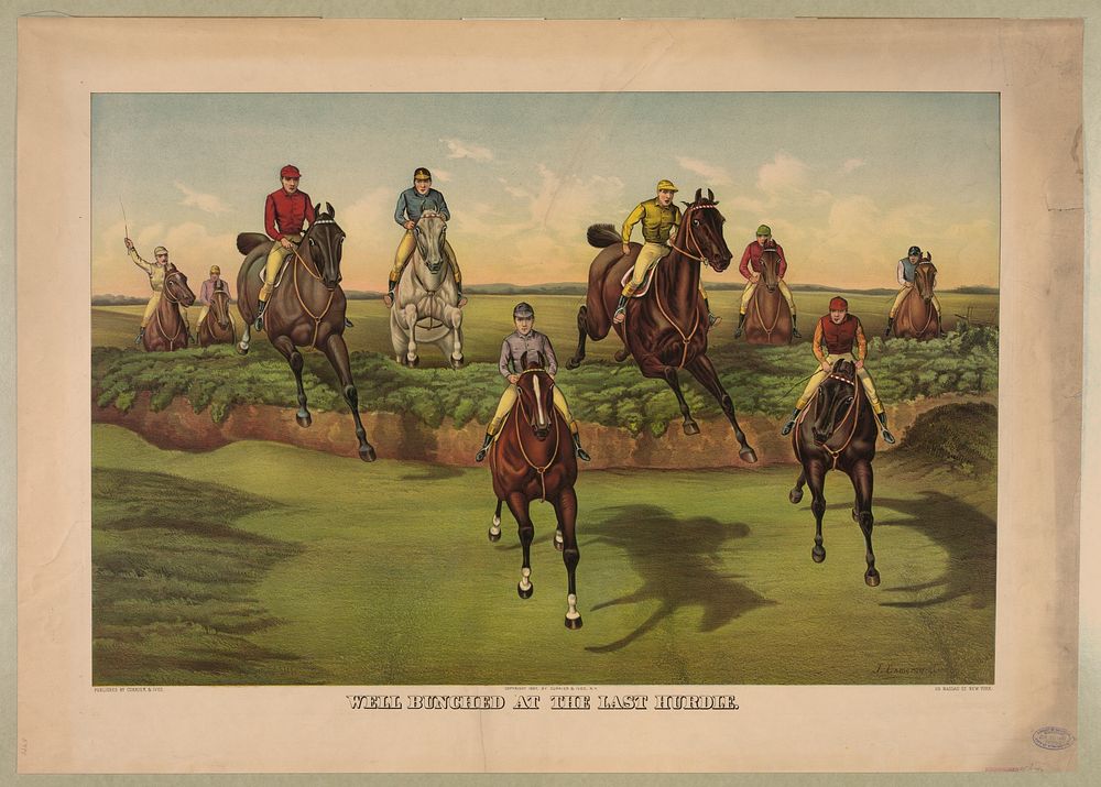 Well bunched at the last hurdle, Currier & Ives.