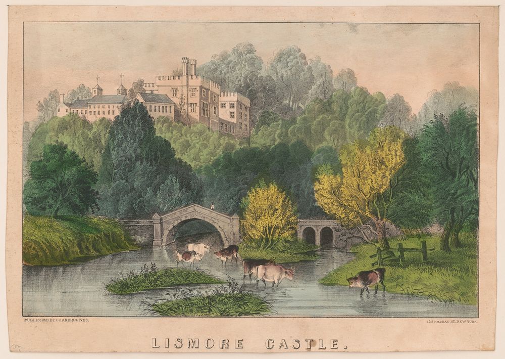 Lismore Castle: County Waterford, Currier & Ives.