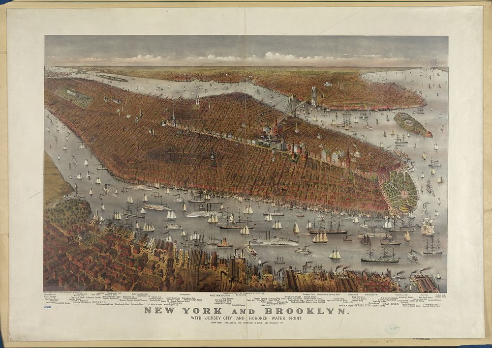 New York and Brooklyn: with Jersey City and Hoboken water front, Currier & Ives.