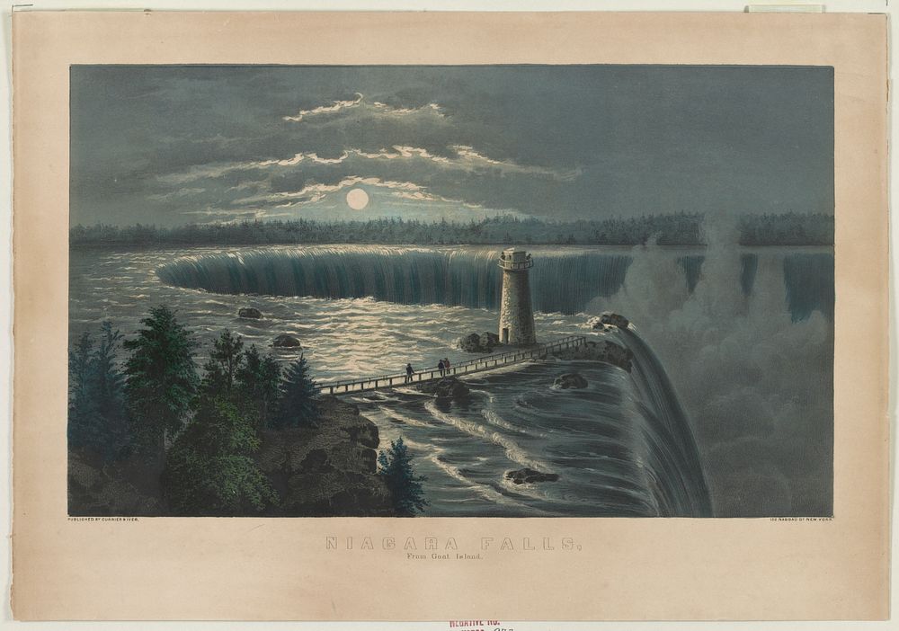 Niagara Falls, from Goat Island, Currier & Ives.