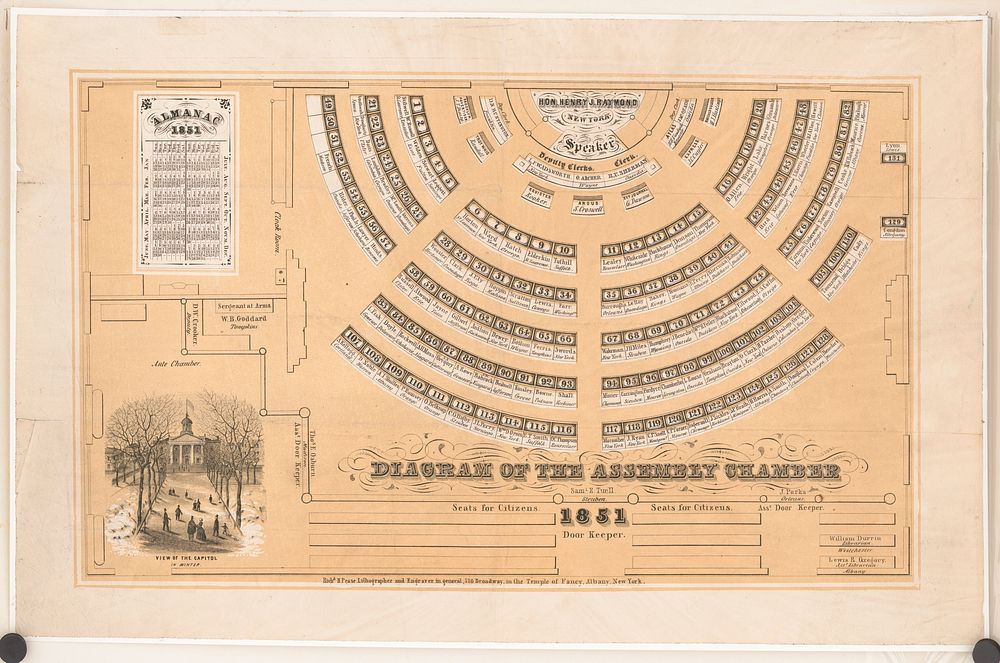 Diagram of the assembly chamber, 1851