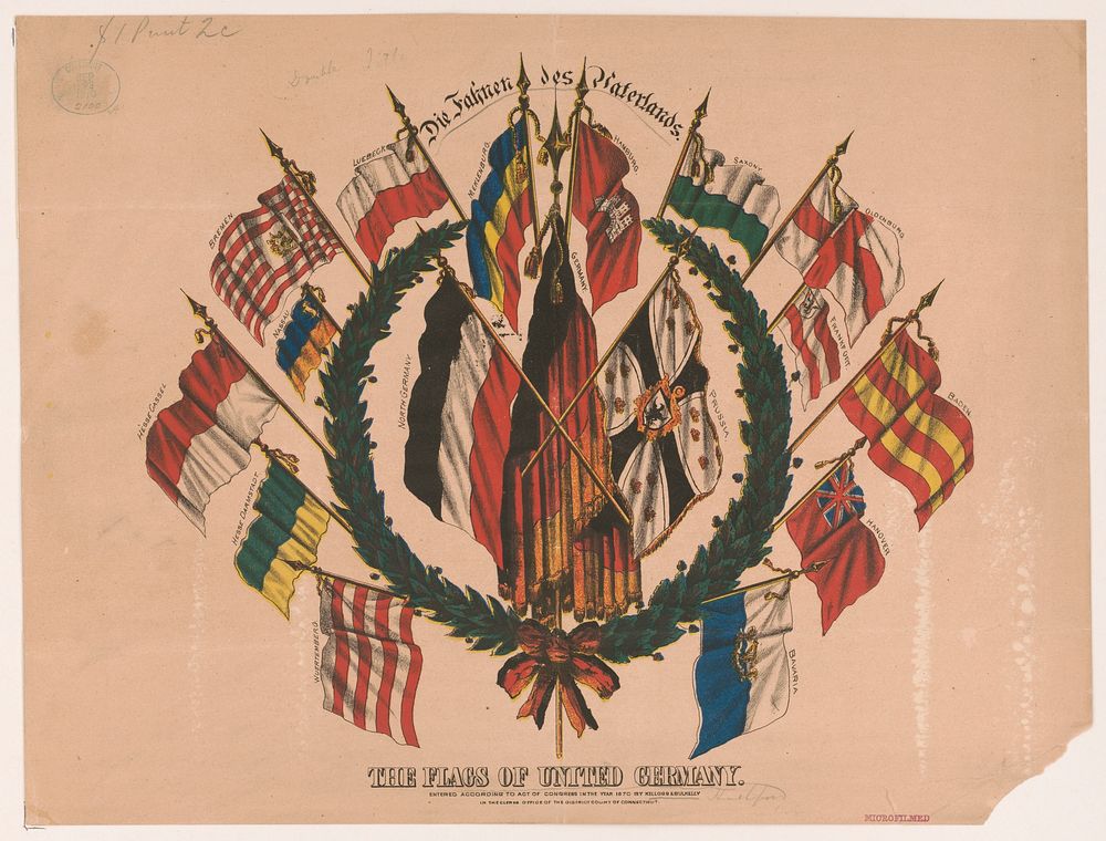 The flags of United Germany, c1870 Sept. 23.