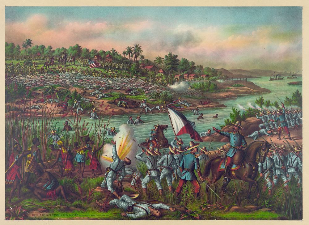 Battle of Paceo. (Manila) Feb'y 4' & 5' 1899, Kurz & Allison.