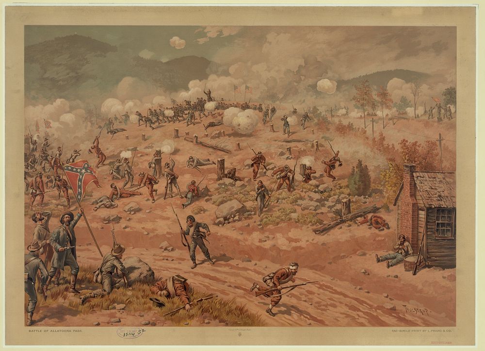 Battle of Allatoona Pass / Thulstrup., L. Prang & Co., publisher