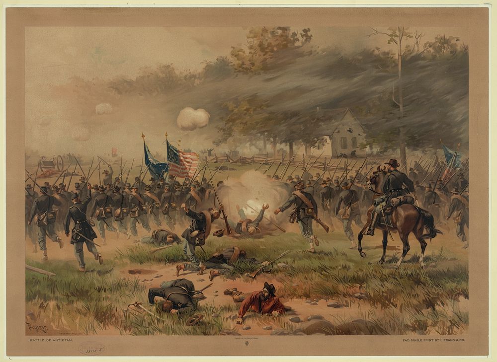 Battle of Antietam / Thulstrup., L. Prang & Co., publisher