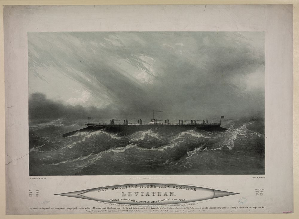 New American model iron steamer Leviathan