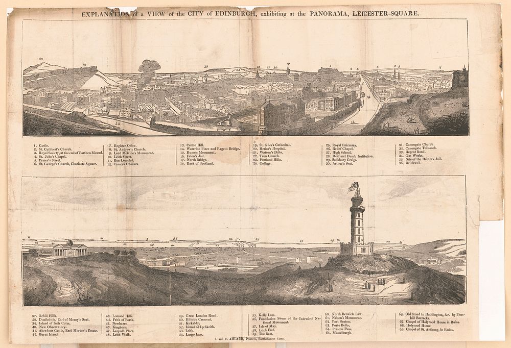 Explanation of a view of the city of Edinburgh, exhibiting at the Panorama, Leicester-Square