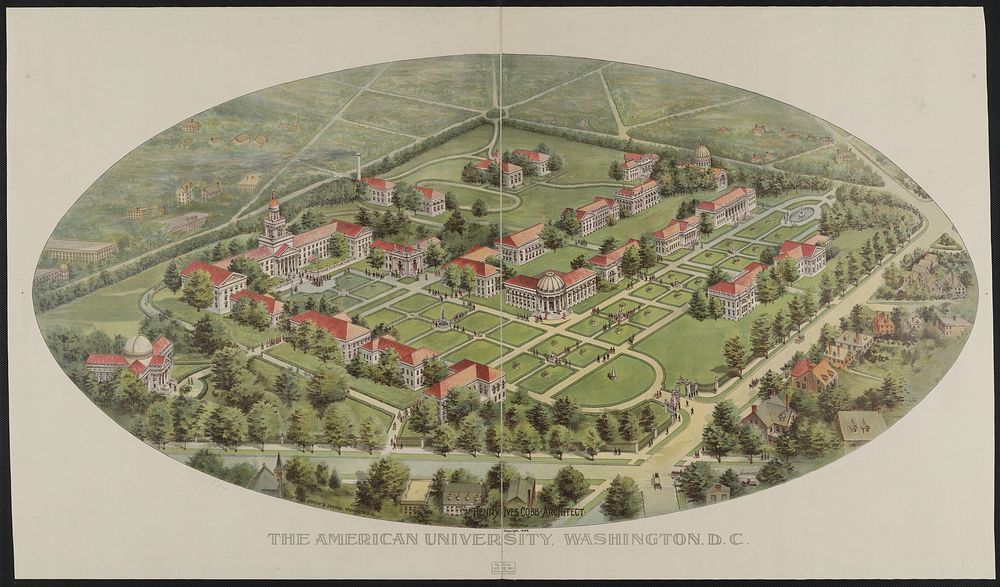 The American University, Washington, D.C., Graham, Andrew B., lithographer